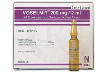 VOSELMIT 200 MG 2 ML 6 AMPUL