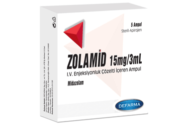 ZOLAMID 15 MG/3 ML IV/IM/REKTAL KULLANIM ICIN COZLETI ICEREN AMPUL