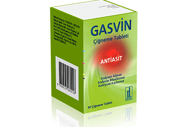 GASVIN 500 MG /267 MG /160 MG CIGNEME TABLETI (60 TABLET)