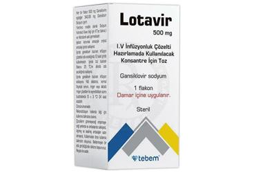 LOTAVIR 500 MG I.V. INFUZYONLUK COZELTI HAZIRLAMADA KULLANILACAK KONSANTRE ICIN TOZ (1 FLAKON)