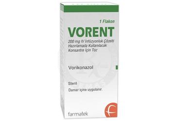 VORENT 200 MG IV INFUZYONLUK COZELTI HAZIRLAMADA KULLANILACAK KONSANTRE ICIN TOZ (1
FLAKON)
