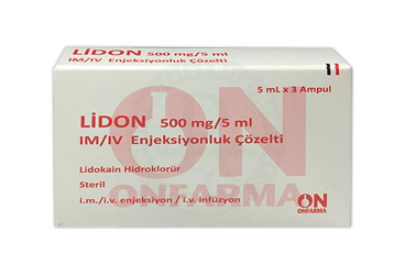 LIDON 500 MG / 5 ML IM/IV ENJEKSIYONLUK COZELTI (3 AMPUL)