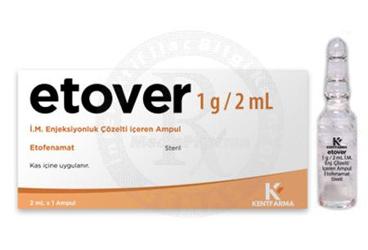 ETOVER 1 G/2 ML IM ENJEKSIYONLUK COZELTI ICEREN AMPUL