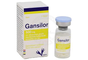 GANSILOR 500 MG I.V. INFUZYONLUK COZELTI HAZIRLAMADA KULLANILACAK KONSANTRE ICIN TOZ (1 ADET)