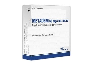 METADEM 50 MG/2 ML I.M./I.V. ENJEKSIYONLUK COZELTI ICEREN 6 AMPUL