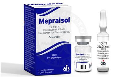 MEPRAISOL 40 MG I.V. ENJEKSIYONLUK COZELTI HAZIRLAMAK ICIN TOZ