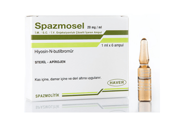 SPAZMOSEL 20 MG/ML IM/IV/SC ENJEKSIYONLUK COZELTI ICEREN AMPUL
