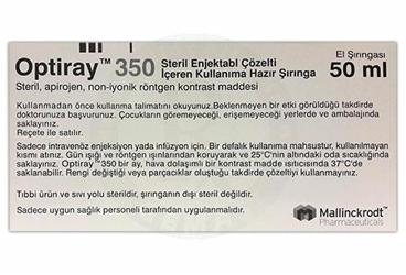 OPTIRAY  350 STERIL ENJ. COZ. ICEREN KULLANIMA HAZIR SIRINGA 50 ML