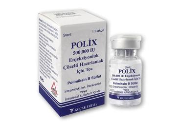 POLIX 500.000 IU ENJEKSIYONLUK COZELTI HAZIRLAMAK ICIN TOZ ICEREN 1 FLAKON