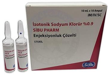 IZOTONIK SODYUM KLORUR %0,9 SIBU PHARM ENJEKSIYONLUK COZELTI (10 AMPUL)