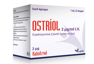 OSTRIOL 2 MCG/ML I.V. ENJEKSIYONLUK COZELTI ICEREN 25 AMPUL
