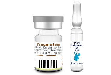 TROCMETAM 20 MG ENJEKSIYONLUK LIYOFILIZE TOZ 1 FLAKON 1 COZUCU AMPUL