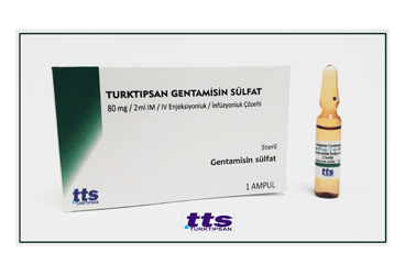 TURKTIPSAN GENTAMISIN SULFAT 80 MG/ 2 ML IM/ IV ENJEKSIYONLUK / INFUZYONLUK COZELTI (1 AMPUL)