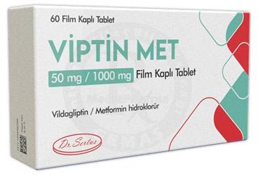 VIPTIN MET 50 MG / 1000 MG FILM KAPLI TABLET (60 TABLET)