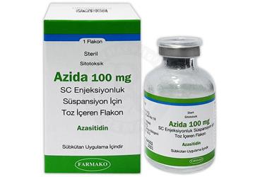 AZIDA 100 MG SC ENJEKSIYONLUK SUSPANSIYON ICIN TOZ ICEREN FLAKON