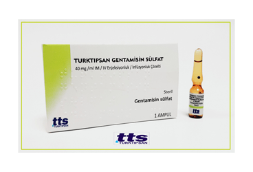 TURKTIPSAN GENTAMISIN SULFAT 40 MG/ML IM/IV ENJEKSIYONLUK/INFUZYONLUK COZELTI (1 AMPUL)