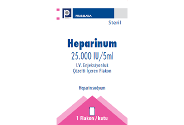 HEPARINUM 25000 IU/5 ML I.V. ENJEKSIYONLUK COZELTI ICEREN 10 FLAKON