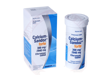 CALCIUM SANDOZ FORTE 300 MG/2940 MG EFERVESAN TABLET