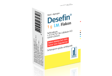 DESEFIN 1 G I.M. ENJEKSIYONLUK COZELTI HAZIRLAMAK ICIN TOZ (1 FLAKON)