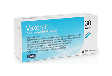 VAXORAL 7 MG YETISKINLER ICIN KAPSUL