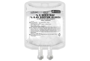 POLIFLEKS %5 DEKSTROZ %0,45 SODYUM KLORUR SOLUSYON 250 ML SETSIZ PVC TORBA