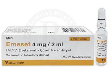 EMESET 4 MG/2ML IM/IV ENJEKSIYONLUK COZELTI ICEREN 1 AMPUL