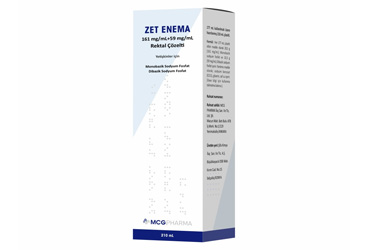 ZET ENEMA 161 MG/ML + 59 MG/ML REKTAL COZELTI (210 ML)