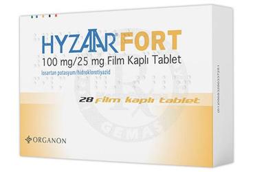 HYZAAR FORT 100 MG/25 MG FİLM KAPLI TABLET (28 TABLET)