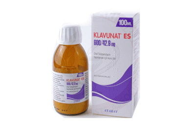 KLAVUNAT ES 600/42,9 MG ORAL SUSPANSIYON ICIN KURU TOZ 150 ML