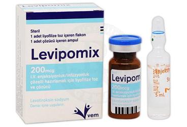 LEVIPOMIX 200 MCG I.V. ENJEKSIYONLUK / INFUZYONLUK COZELTI HAZIRLAMAK ICIN LIYOFILIZE TOZ VE COZUCU