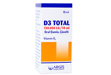 D3 TOTAL 150.000 IU / 10 ML ORAL DAMLA , COZELTI (10 ML)