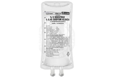 POLIFLEKS %5 DEKSTROZ %0,45 SODYUM KLORUR SOLUSYON 1000 ML SETSIZ PVC TORBA