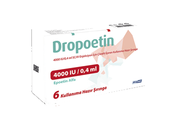 DROPOETIN 4000 IU/0,4 ML SC/IV ENJEKSIYON ICIN COZELTI ICEREN KULLANIMA HAZIR 6 SIRINGA
