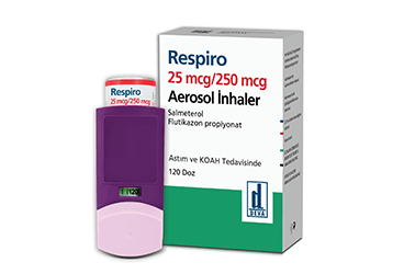 RESPIRO 25 MCG/250 MCG INHALASYON ICIN SUSPANSIYON ICEREN AEROSOL (120 DOZ)