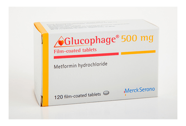 GLUCOPHAGE 500 MG 100 FILM TABLET