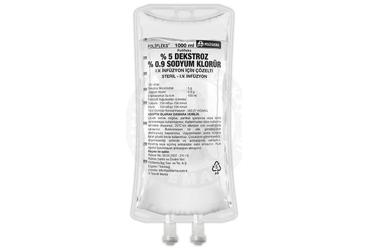 POLIFLEKS %5 DEKSTROZ %0,9 NaCl SOLUSYONU 1000 ML PVC SETSIZ