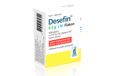 DESEFIN 0,5 G I.M. ENJEKSIYONLUK COZELTI HAZIRLAMAK ICIN TOZ (1 FLAKON)
