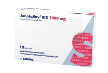 AMOKSILAV BID 1000 MG 10 FILM TABLET