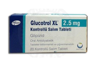 GLUCOTROL XL 2,5 MG KONTROLLÜ SALIM TABLET (20 TABLET)