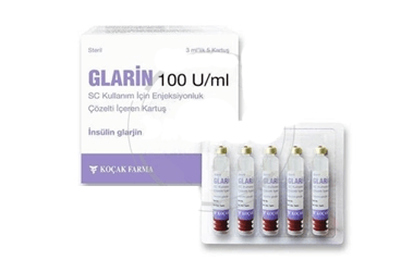 GLARIN 100 U/ML SC KULLANIM ICIN ENJ. COZELTI ICEREN KARTUS (5 KARTUS)