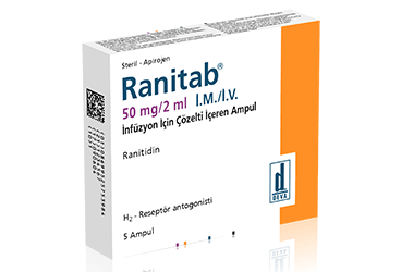 RANITAB 50 MG/2 ML IM/IV INFUZYON ICIN COZELTI ICEREN AMPUL (5 AMPUL)