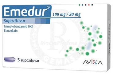 EMEDUR 100 MG+20 MG 5 SUPPOZITUAR