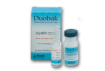 DUOBAK 1000 MG/500 MG I.M./I.V. ENJEKSIYONLUK COZELTI HAZIRLAMAK ICIN TOZ VE COZUCU (1 FLAKON)