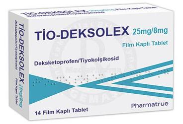 TIO-DEKSOLEX 25 MG/8 MG FILM KAPLI TABLET (14 TABLET)