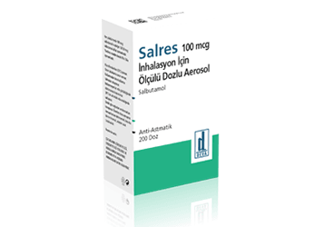 SALRES 100 MCG/DOZ INHALASYON ICIN COZELTI ICEREN OLCULU DOZLU AEROSOL (200 DOZ)
