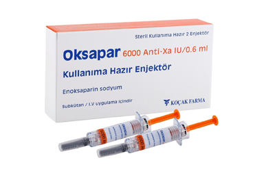 OKSAPAR 6000 ANTI-XA IU/0,6 ML ENJEKSIYONLUK COZELTI ICEREN KULLANIMA HAZIR ENJEKTOR (2 ENJEKTOR)