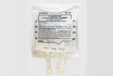 BIOFLEKS %5 DEKSTROZ %0,45 SODYUM KLORUR ENJEKTABL SOL (PVC TORBA) 250 ML SETLI