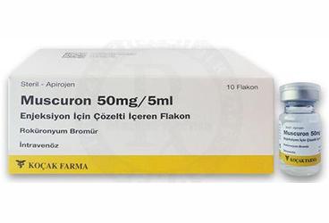 MUSCURON 50 MG/5 ML ENJEKSIYON ICIN COZELTI ICEREN 10 FLAKON