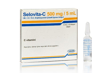 SELOVITA-C 500 MG/5 ML IM/IV ENJEKSIYONLUK COZELTI (5 AMPUL)