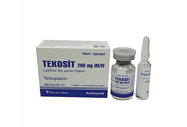 TEKOSIT 200 MG IM/IV LIYOFILIZE TOZ ICEREN 1 AMPUL